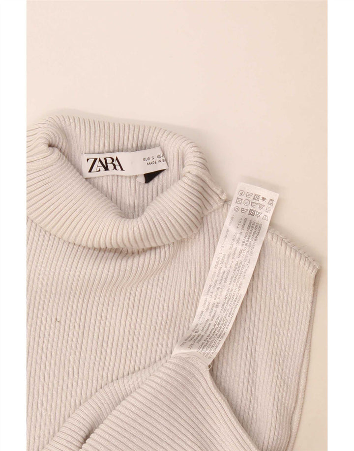 Zara Femme Débardeur UK 8 Small Gris Viscose