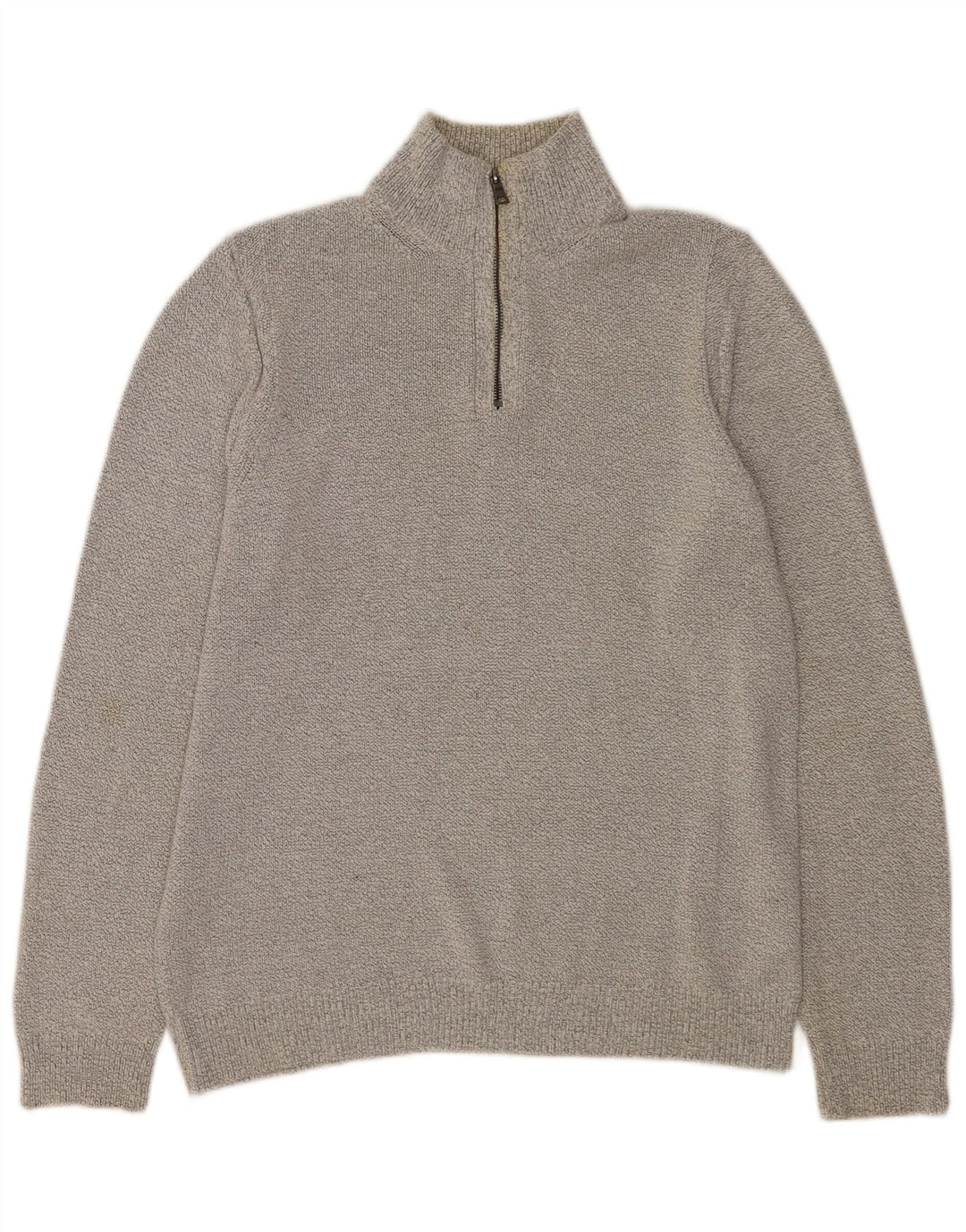 Marks & Spencer Pull à col zippé pour homme en coton gris Taille L