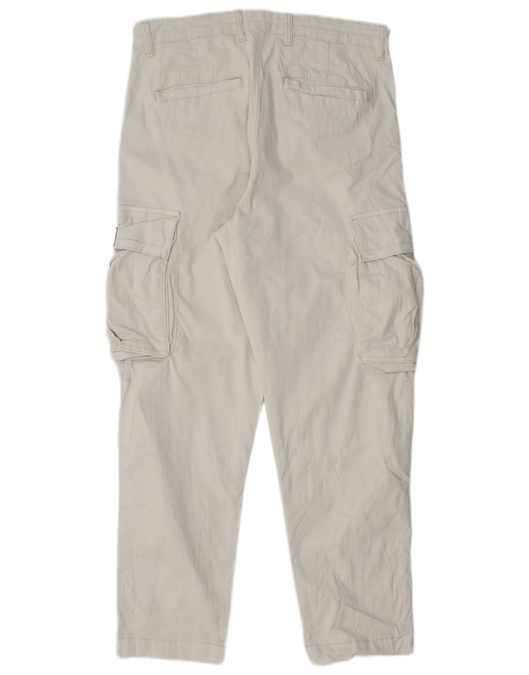 Zara Pantalon cargo droit pour homme EU 40 Medium W31 L28 Coton blanc