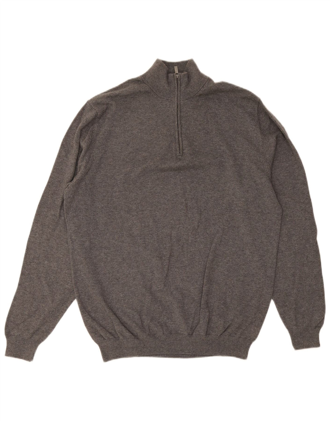 Massimo Dutti Pull col zippé pour homme XL Gris Coton
