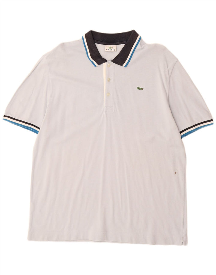 Lacoste Polo Homme Taille 7 2XL Bleu Coton