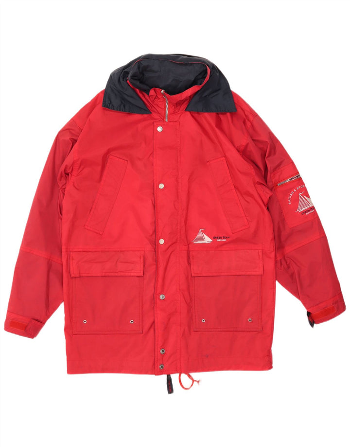 VINTAGE Veste coupe-vent homme UK 38 Polyamide rouge moyen