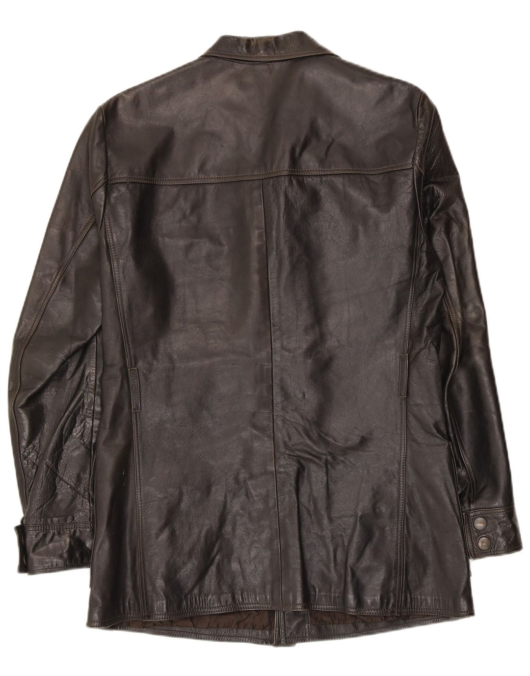 veste en cuir homme vintage UK 36 Petit Marron