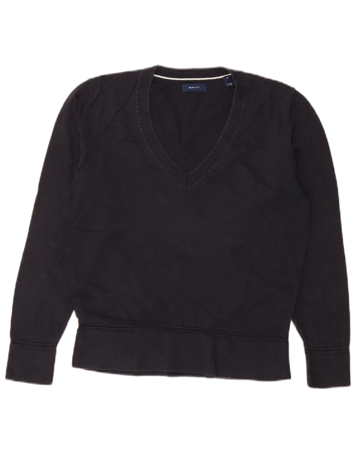 Gant Pull col V pour femme UK 10 Small Bleu marine
