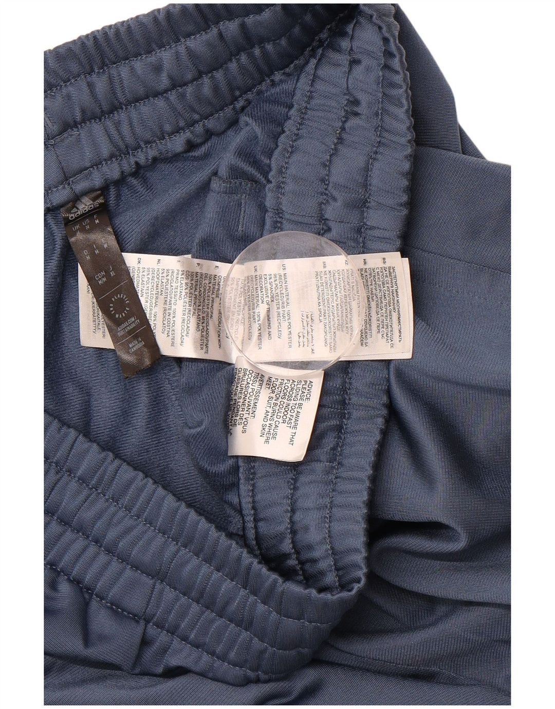 ADIDAS Mens Graphic Tracksuit Trousers Joggers Medium  Blue Polyester
