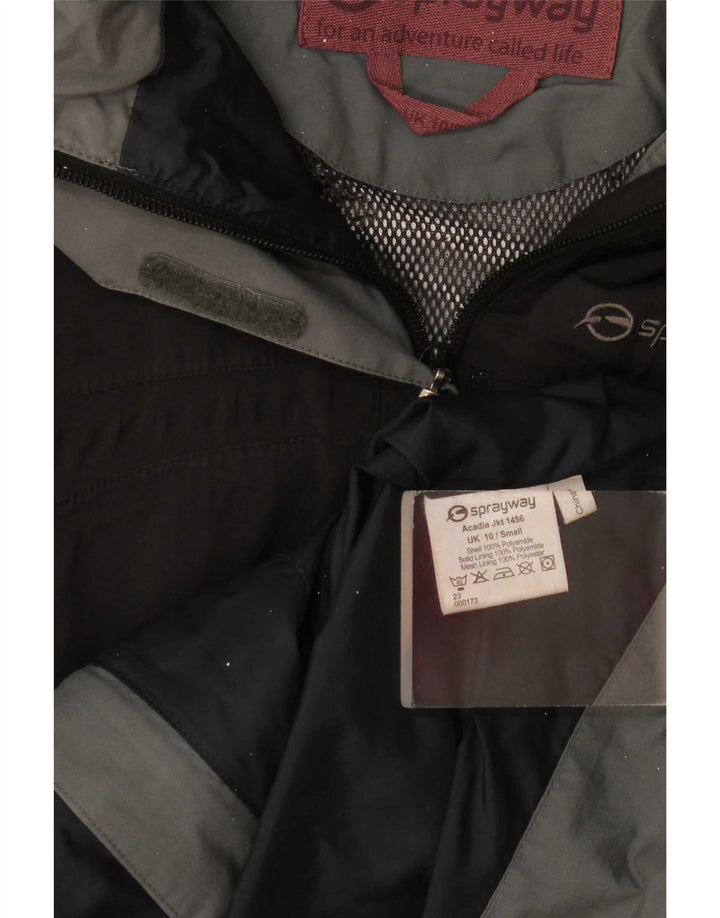 Sprayway Veste de pluie à capuche pour femme UK 10 Small Noir Polyamide