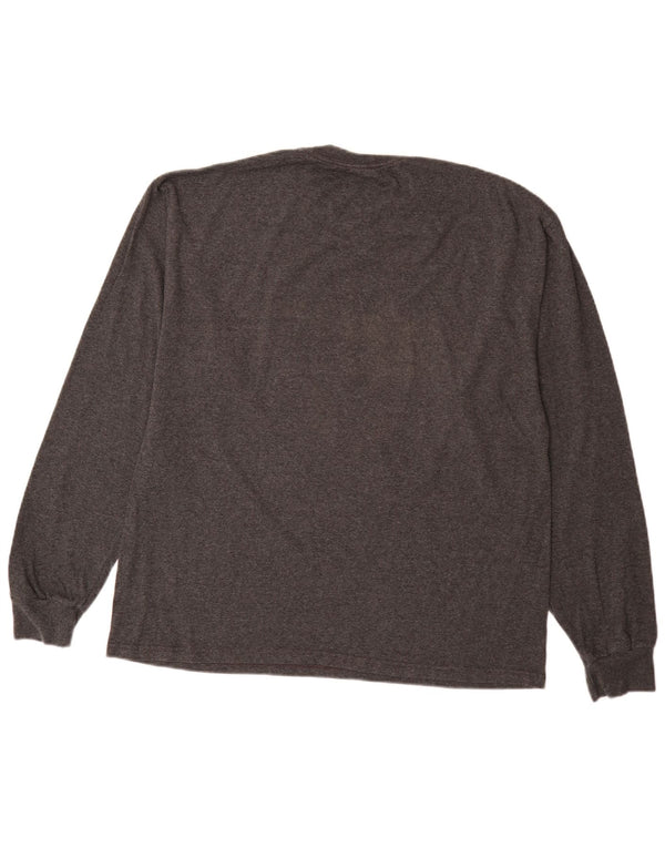 Champion Hommes Temple OWLS Haut Graphique à Manches Longues Grand Gris Coton