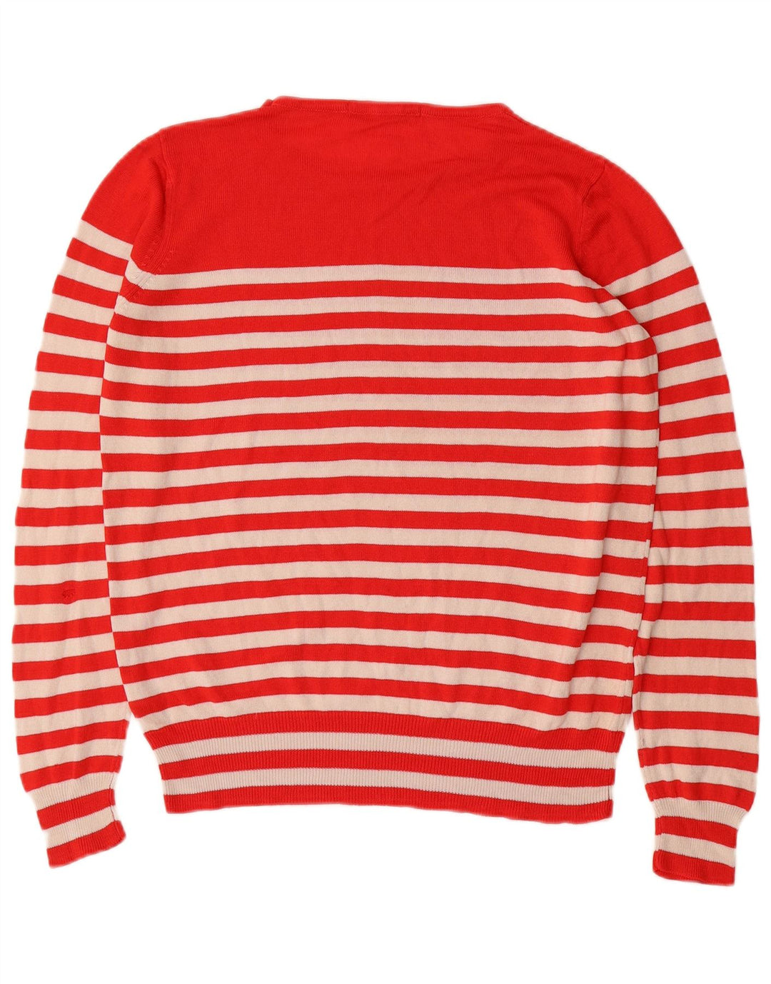 Marks & Spencer Pull à col rond pour femme UK 14 Rayé rouge moyen