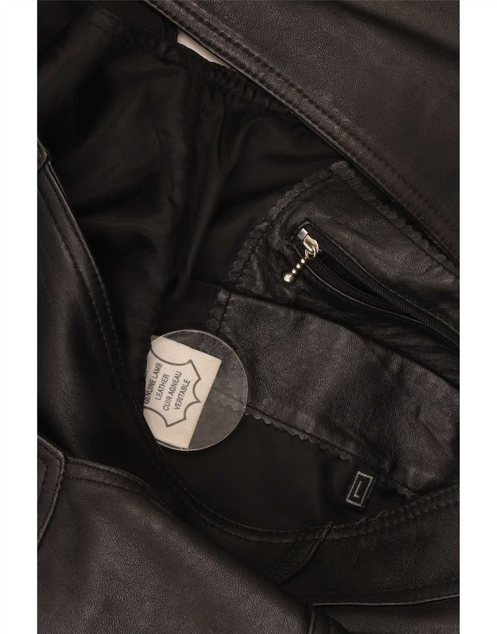 gilet en cuir homme vintage grand cuir noir