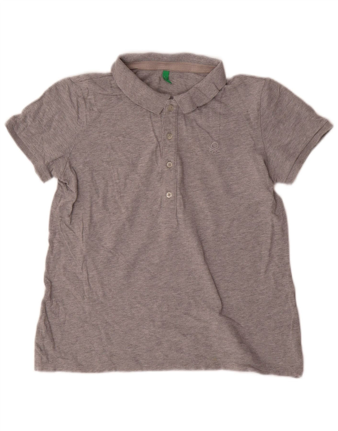 Benetton Polo Homme UK 14 Gris Moyen