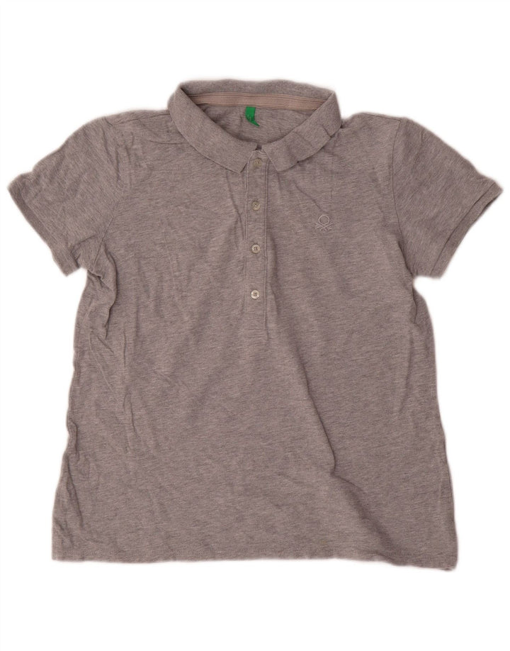 Benetton Polo Homme UK 14 Gris Moyen