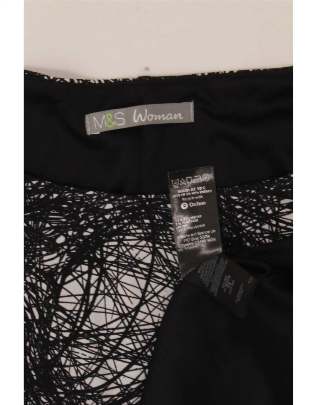 Marks & Spencer Robe fourreau à motif abstrait pour femme UK 20 2XL Noir