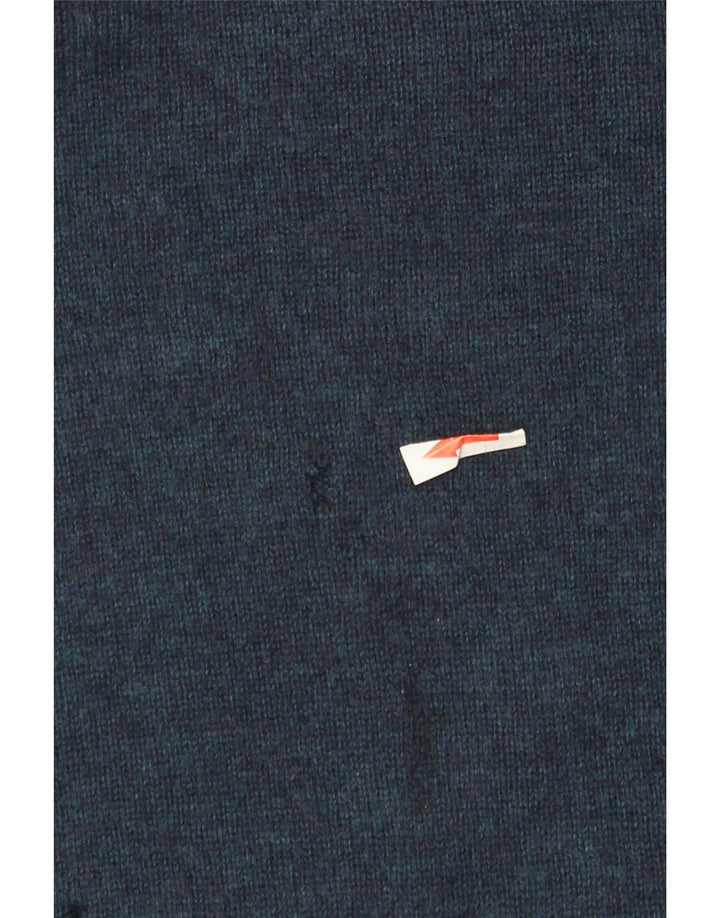 Tommy Hilfiger Pull Ras du Cou Homme Bleu Marine Moyen Laine d'Agneau