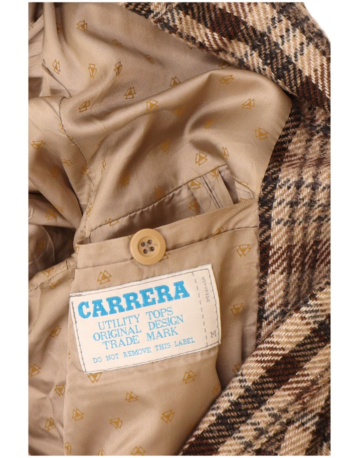 Carrera Veste blazer à 2 boutons pour homme UK 38 Marron moyen à carreaux