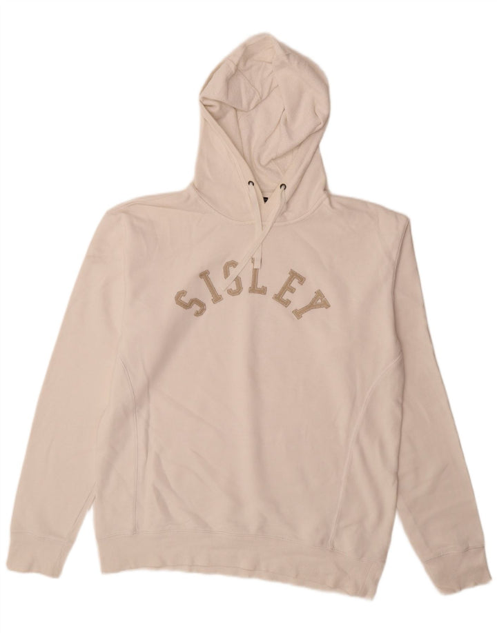 Sisley Pull à capuche graphique Large Blanc |