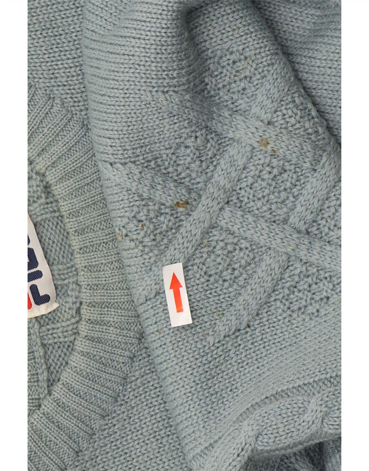 FILA Pull ample à col rond pour homme IT 50 Bleu moyen en laine