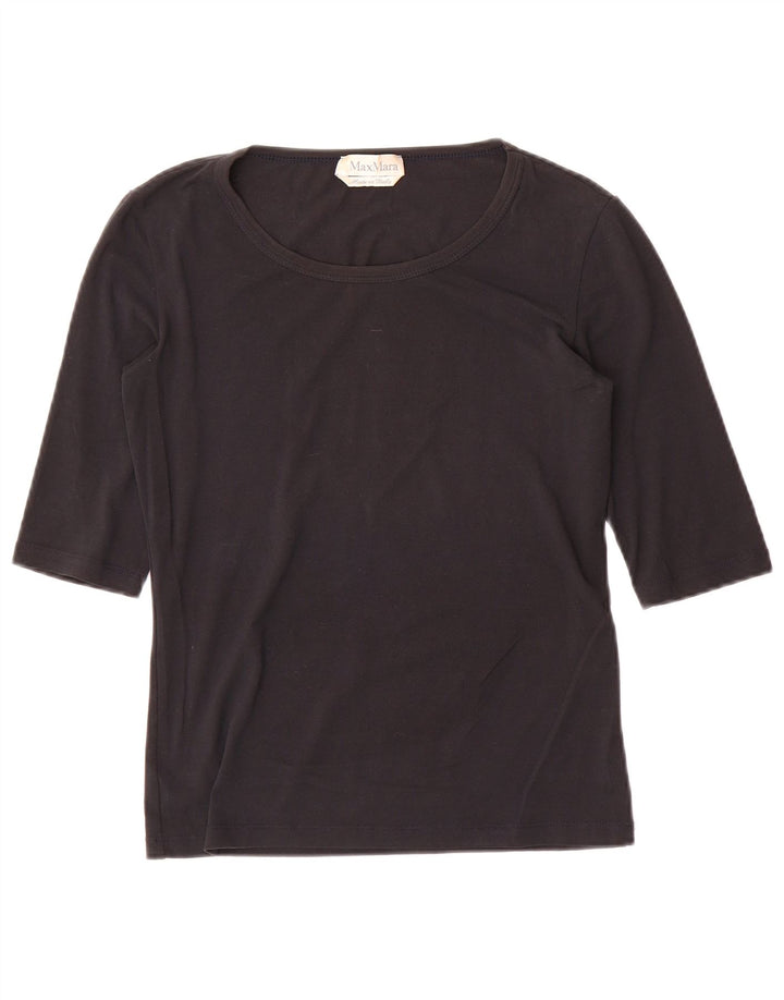 Max Mara Haut à manches 3/4 pour femme UK 8 Small Noir