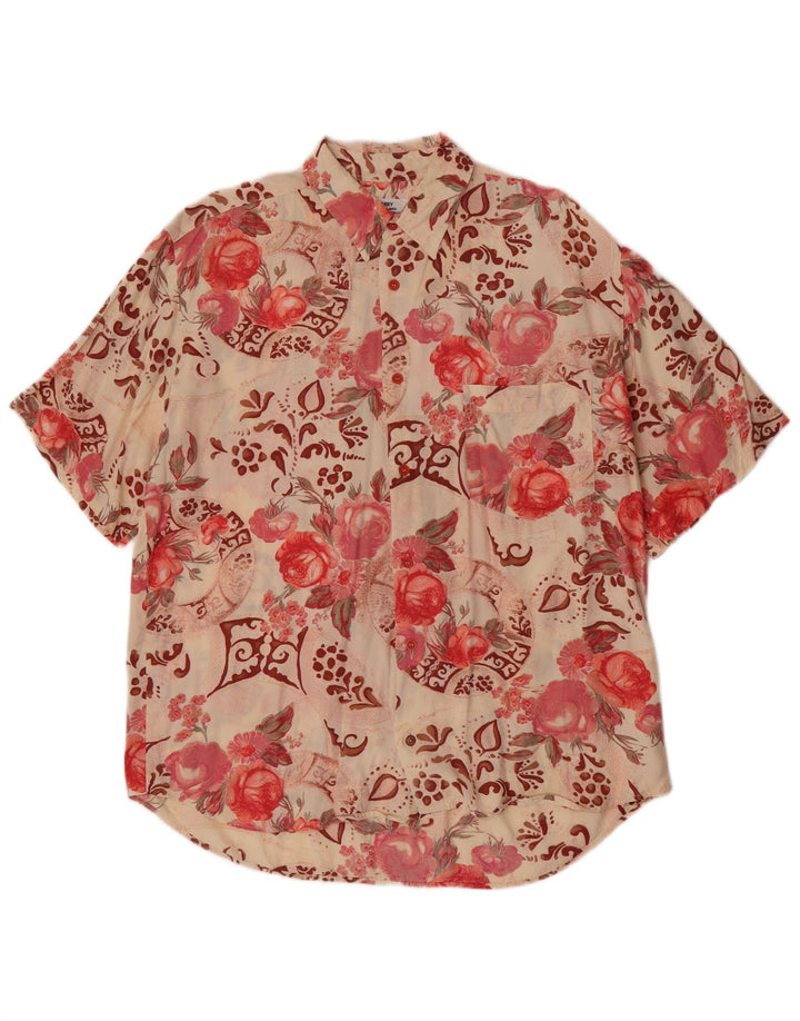 Quarry Chemise à Manches Courtes Homme Grande Viscose Florale Multicolore