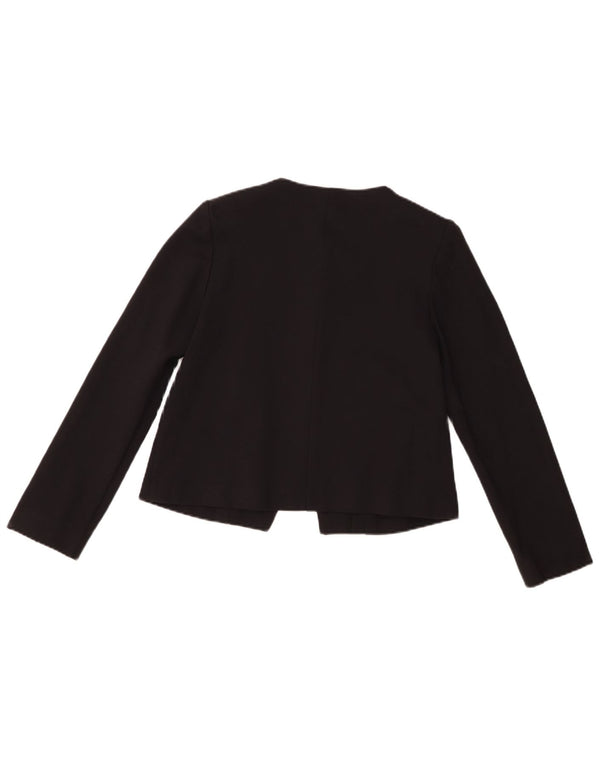 Whistles Veste blazer courte à 3 boutons pour femme UK 10 Petite viscose noire