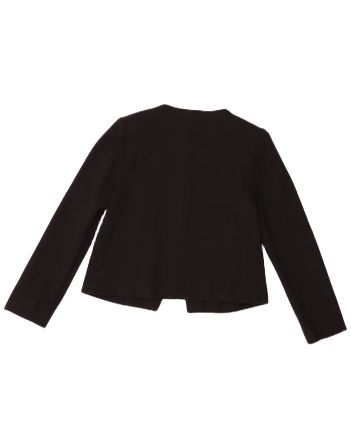 Whistles Veste blazer courte à 3 boutons pour femme UK 10 Petite viscose noire