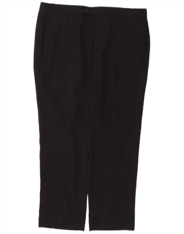 RALPH LAUREN Pantalon de Costume Droit Homme W38 L30 Noir Polyester