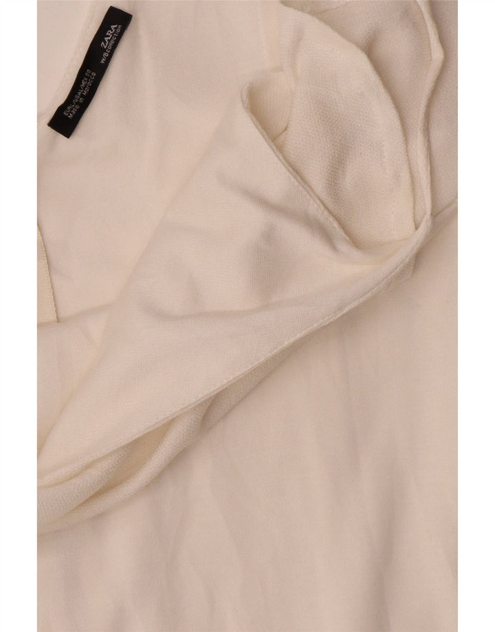 Zara Robe Slip Femme UK 14 Large Blanc