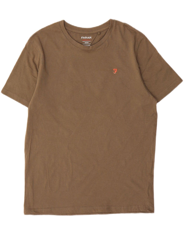 Farah T-Shirt Homme Kaki Moyen Coton