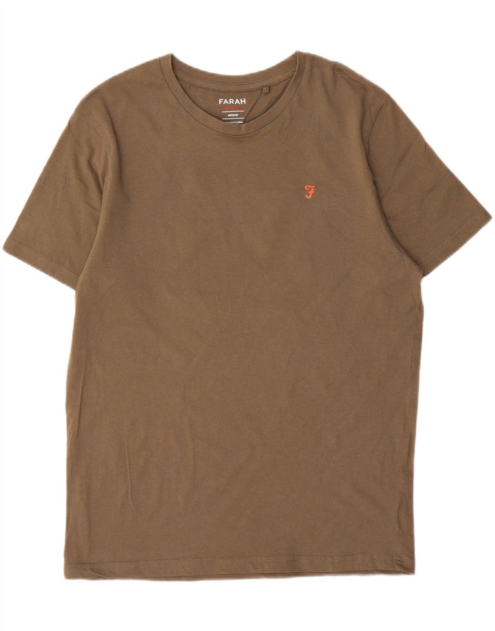 Farah T-Shirt Homme Kaki Moyen Coton