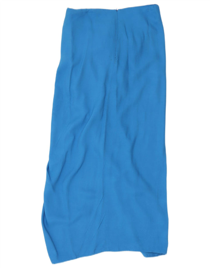 Zara Femme Jupe Droite Midi Moyen W30 Bleu