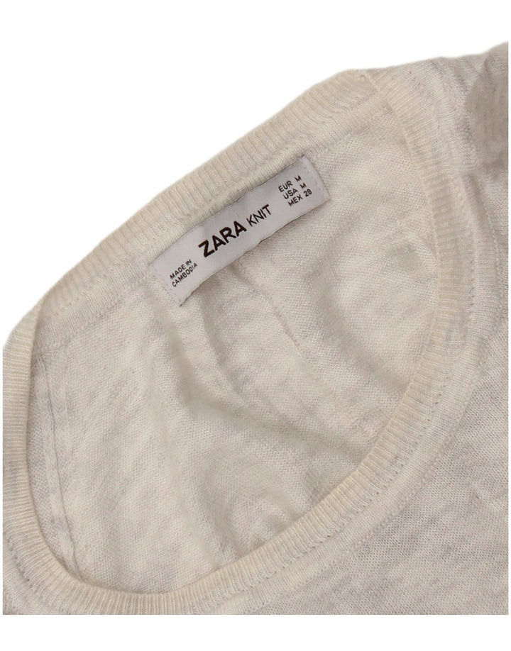 Zara Pull col bateau pour femme UK 14 Gris moyen