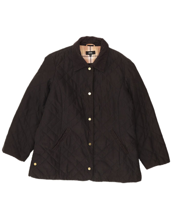 Marks & Spencer Veste matelassée pour femme UK 20 2XL Noir Polyester