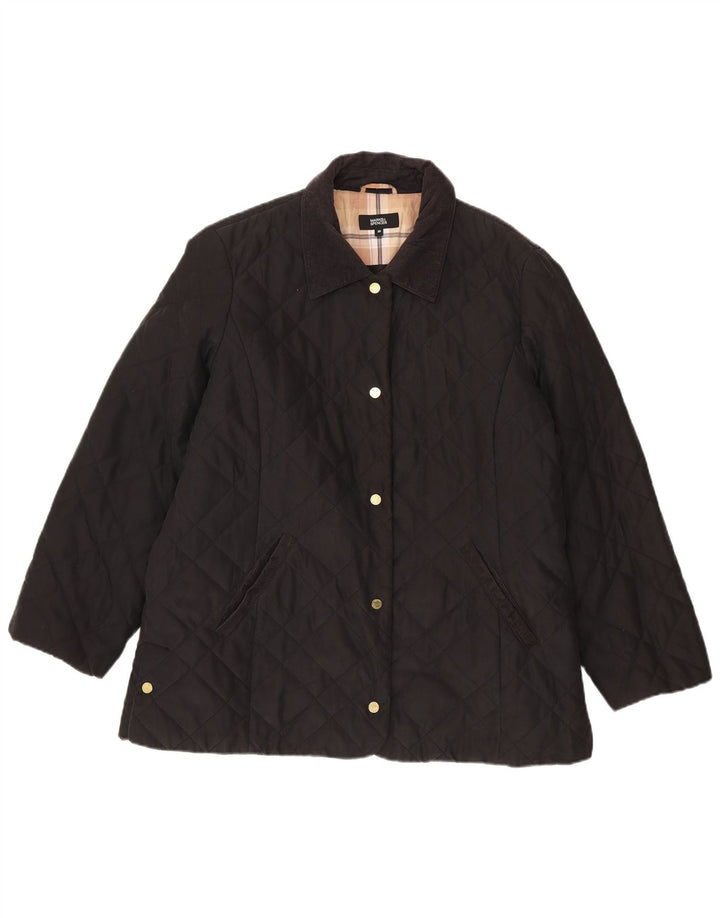Marks & Spencer Veste matelassée pour femme UK 20 2XL Noir Polyester