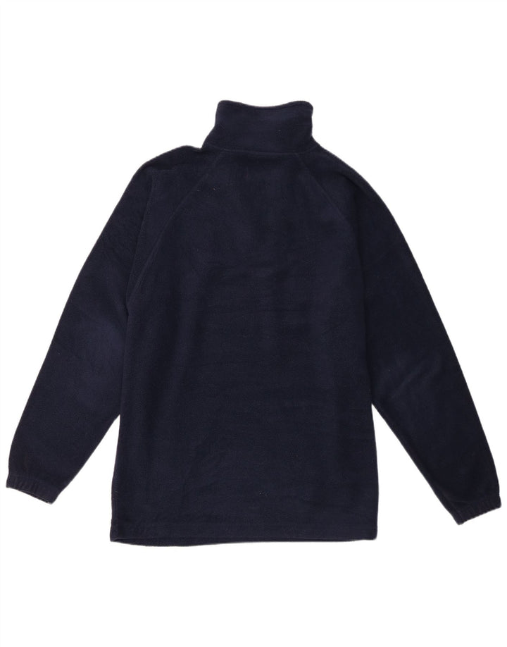 Kappa Pull polaire à col zippé pour homme, petit, bleu marine, polyester