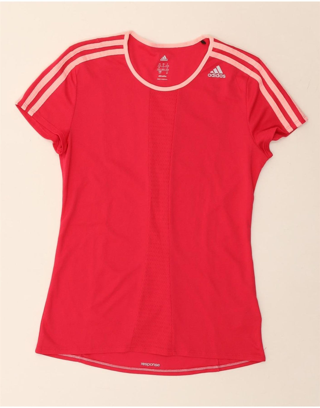 Adidas Climalite T-Shirt Top UK 8/10 Petit Rose Polyester