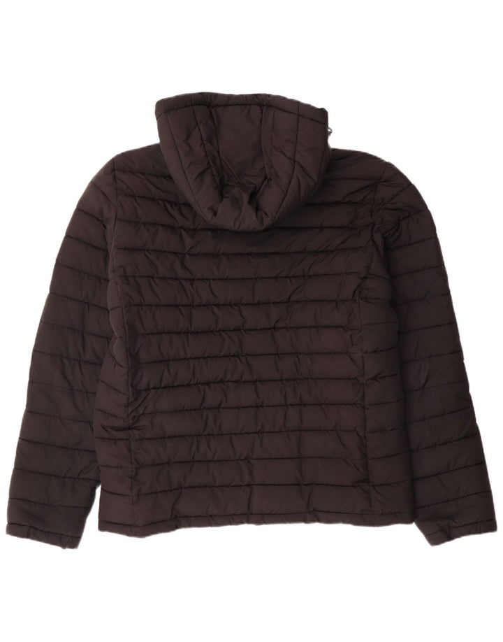 Superdry Veste matelassée à capuche pour hommes Large Noir Polyester