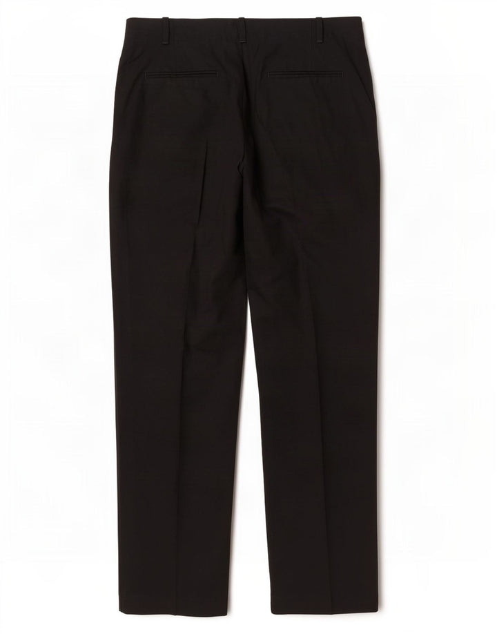 Zara Pantalon de costume droit pour femme EU 42 Large W32 L34 Noir Polyester