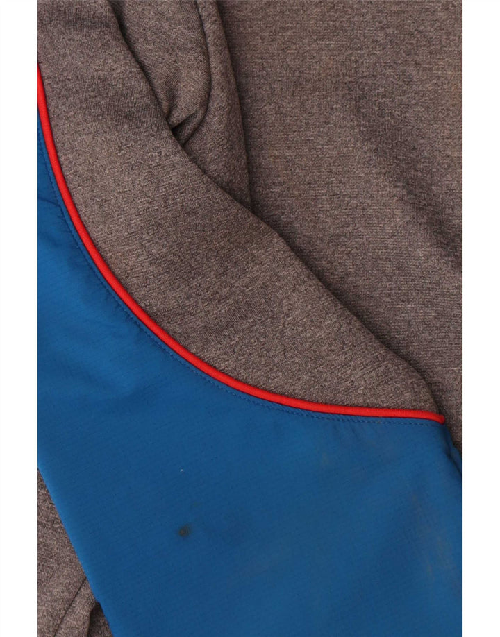Lyle & Scott Pull à capuche zippé pour homme Petit polyester color block gris