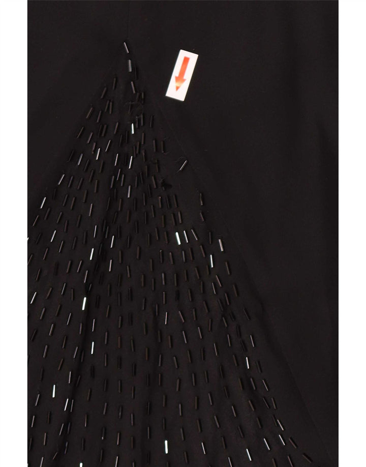 Luisa Spagnoli Femme Jupe Évasée IT 44 Medium W32 Soie Noire