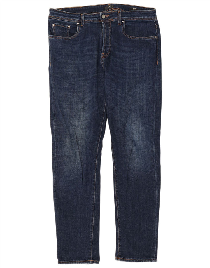 LIU JO Jean droit coupe droite homme W38 L32 bleu coton