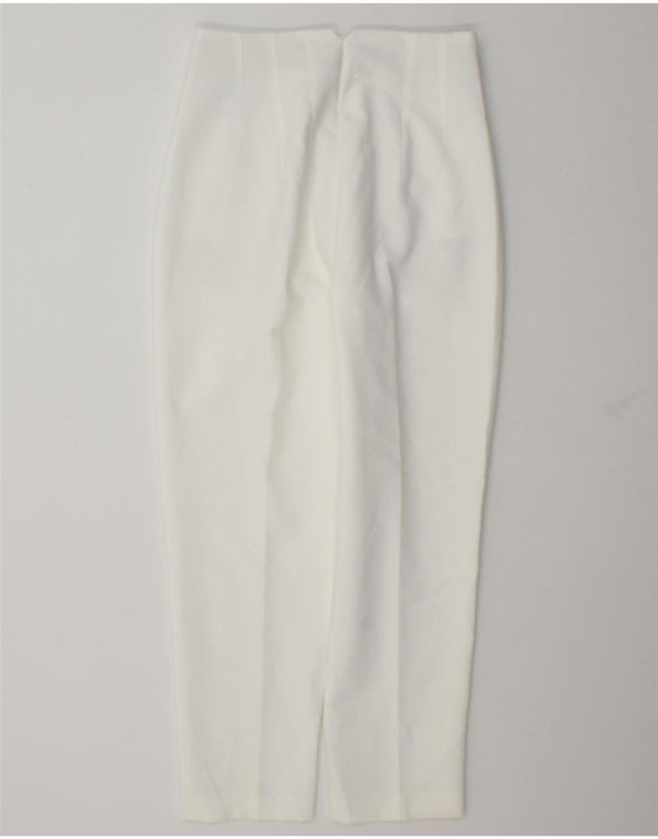 Zara Womens Tapered Suit Trousers Medium W28 L27 White Polyester