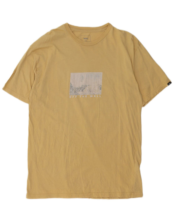 Vans T-shirt graphique coupe classique pour hommes, grand jaune, coton