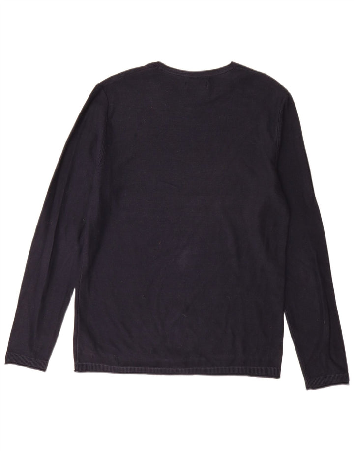 Jack & Jones Pull à col rond pour homme Bleu marine Taille L