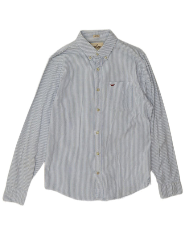 Hollister Chemise Homme Petit Bleu En Coton À Rayures