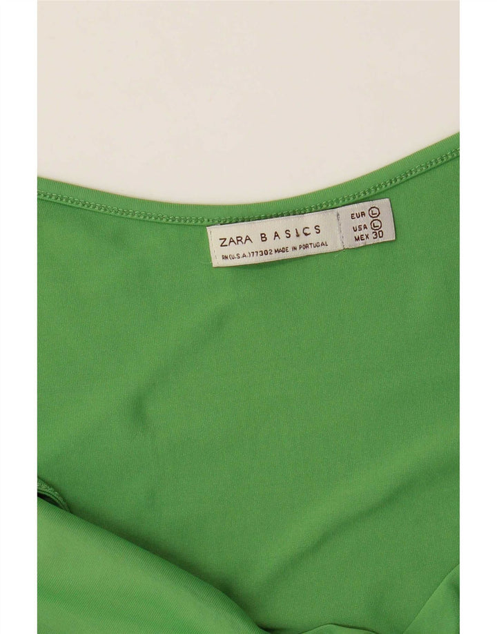 Zara Womens Crop Cami Top UK 14 Large Vert