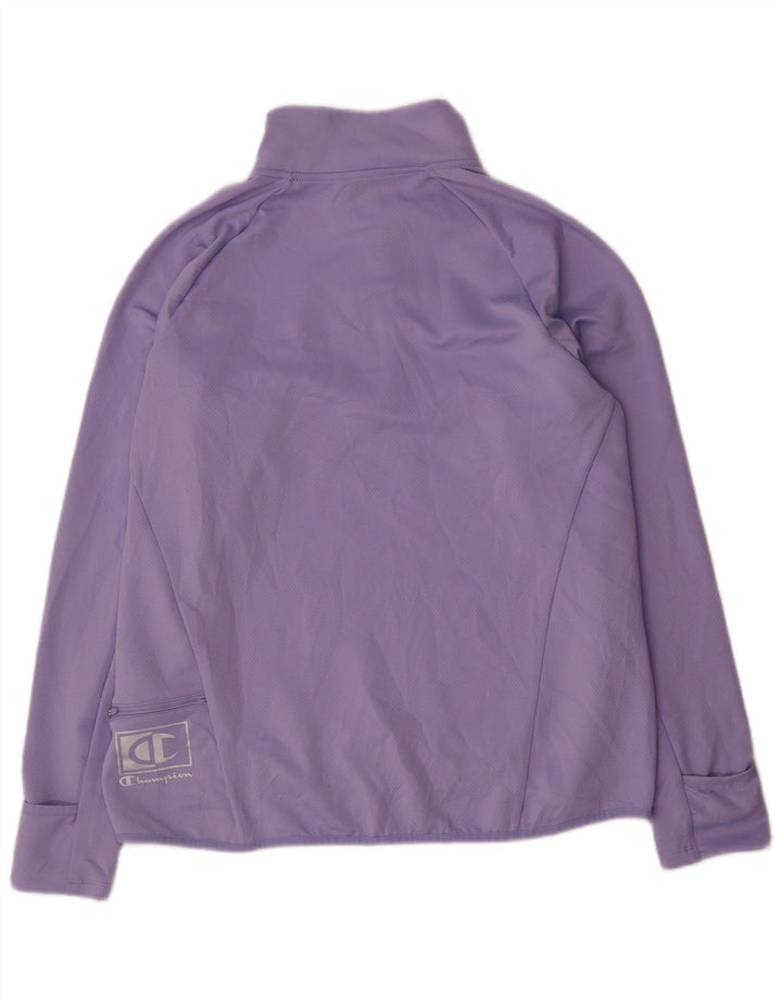 Champion Haut de survêtement à col zippé pour femme UK 16 Large Violet