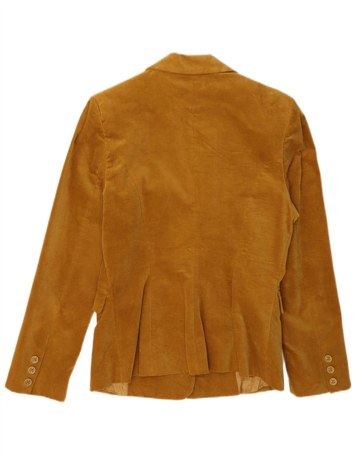 Cristina Gavioli Veste blazer à 2 boutons pour femme IT 46 Large Marron Spandex