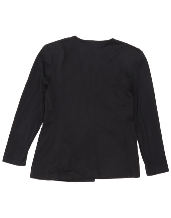 Luisa Spagnoli Veste blazer croisée pour femme IT 48 XL Bleu marine