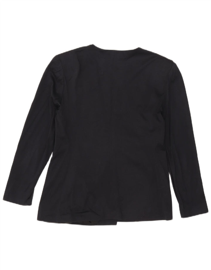 Luisa Spagnoli Veste blazer croisée pour femme IT 48 XL Bleu marine