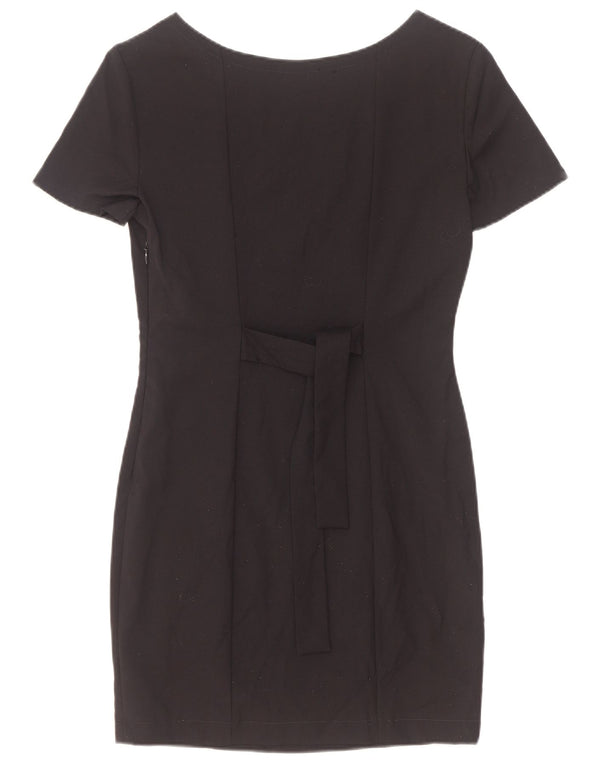 Stefanel Womens Sheath Dress IT 42 Medium Black New Wool