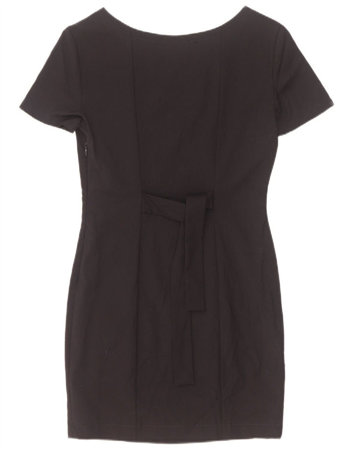 Stefanel Femme Robe Fourreau IT 42 Laine Vierge Noir Moyen